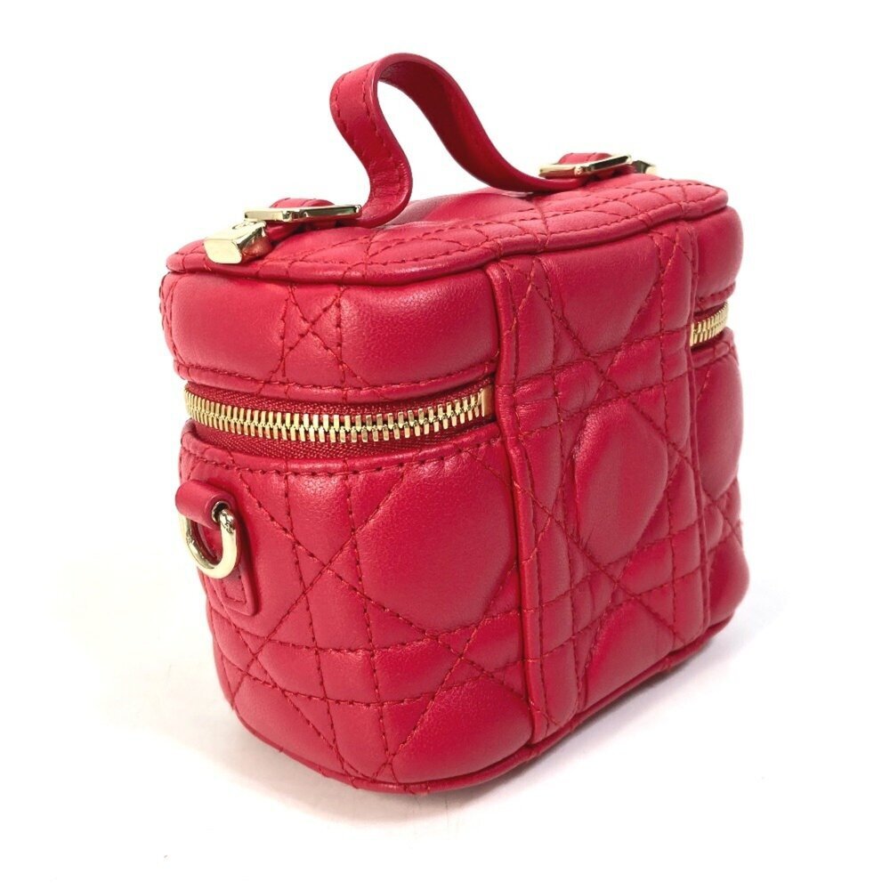 CHRISTIAN DIOR Red Leather Shoulder Bag - Picture 4 of 14